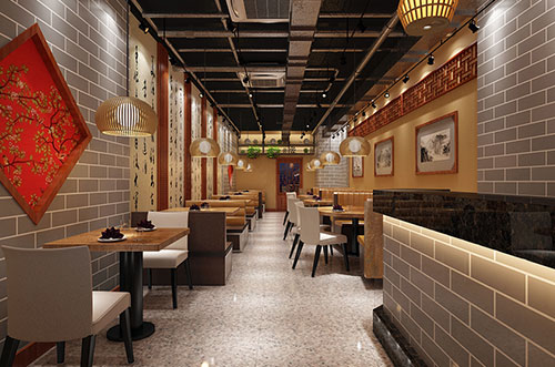 耒阳传统中式餐厅餐馆装修设计效果图